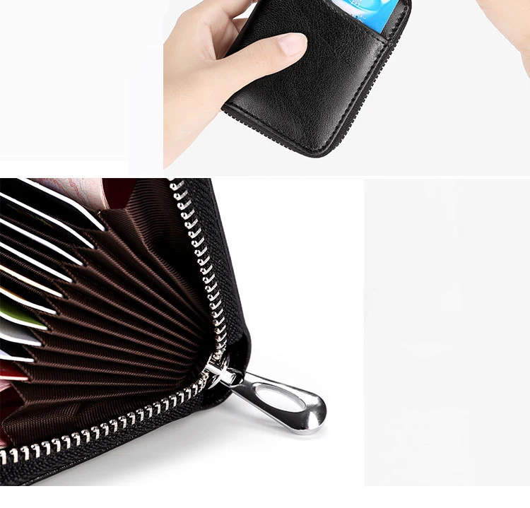 HMILY/женский кошелек из натуральной кожи с кредитными картами, RFID, мужской футляр для удостоверения личности, бумажник кошелек сумка для женщин и мужчин, дизайнерская визитница из коровьей кожи