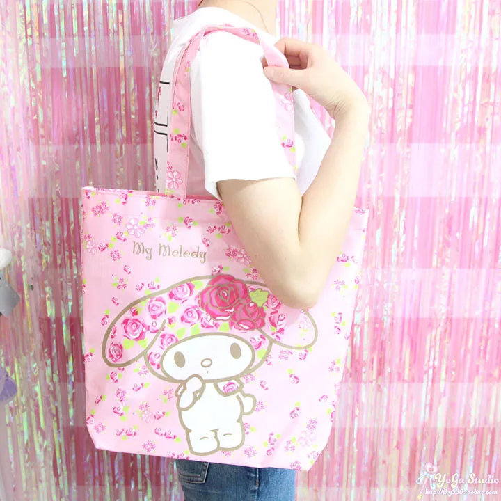 Мультяшная милая сумка hello kitty My Melody Cinnamoroll Собака Микки Минни маленькая Две звезды хозяйственная сумка сумки через плечо Экологически чистая сумка сумки