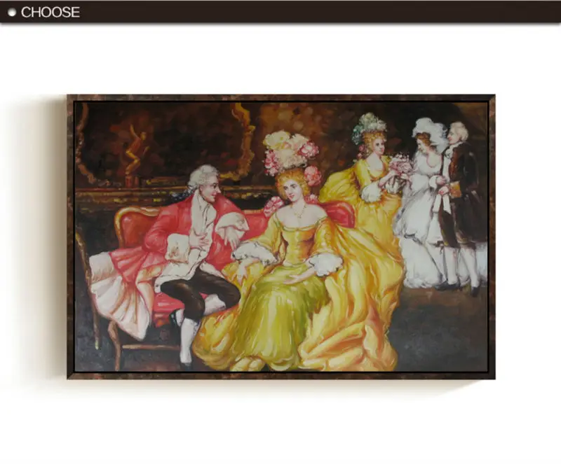

Oil Painting Hand painted on Canvas Europe Classical Palace Figure Painting Wall art Picture for Living room Home decoration #46