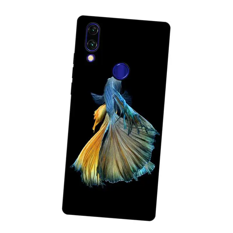 N270 Betta Fish Black Silicone Case Cover For Xiaomi Redmi Note 3 4 4X 5 5A 6 7 Pro Global |
