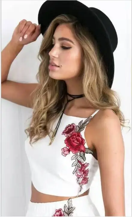 Женский летний модный сексуальный комплект одежды из 2 предметов однотонный