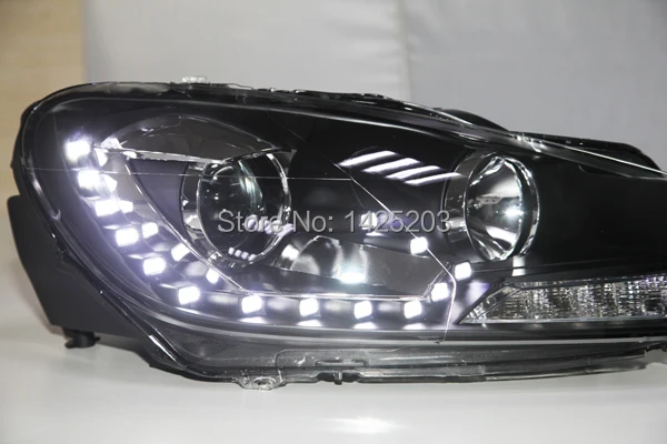 Для VW Гольф 6 светодиодные фары передние с bi xenon объектив проектора 2009 2013 год yz