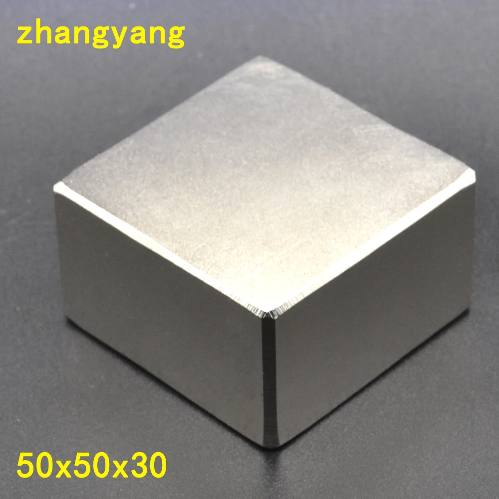 N52 1 шт. 50*50*30 NdFeB Блок 50x50x30 мм Большой сильный Неодимовый Постоянный магнит