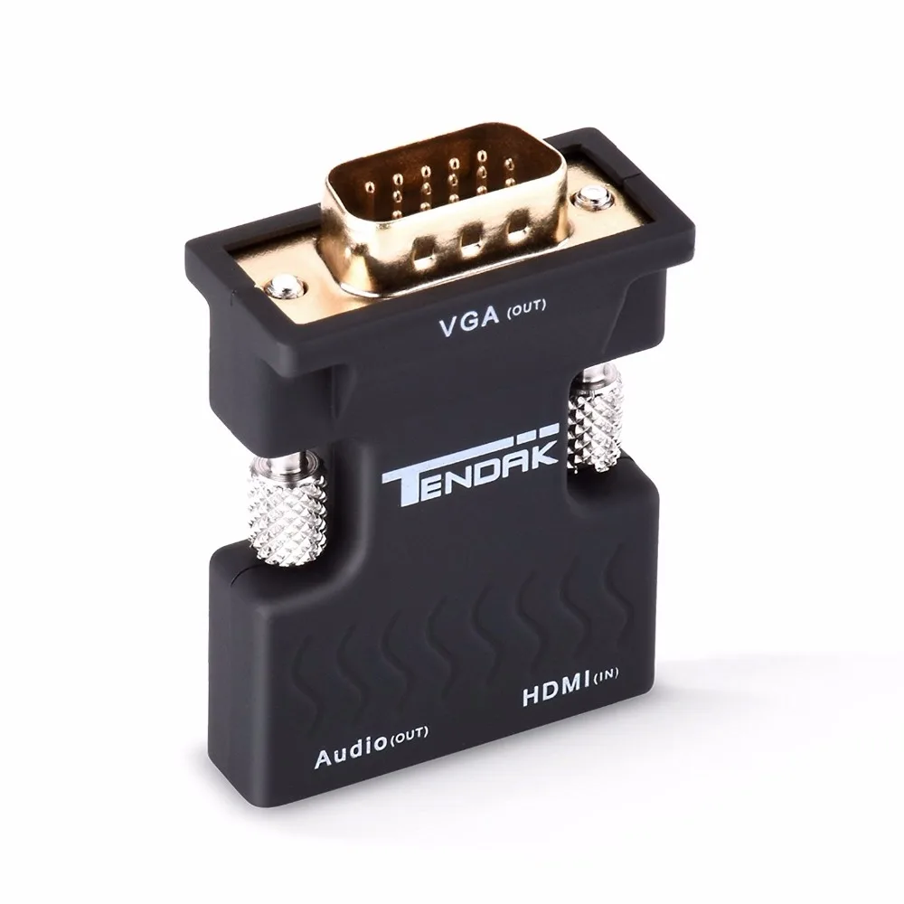 Активный 1080P HDMI 3 5 мм Женский к VGA Мужской конвертер адаптер стерео аудио разъем