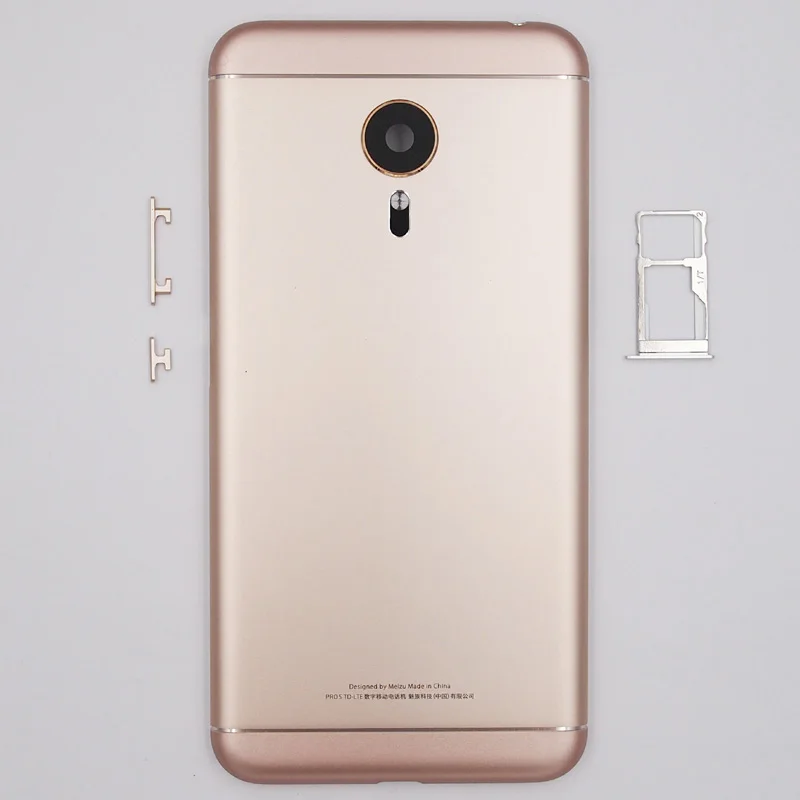Золотой BaanSam батарейный задний чехол для Meizu Pro 5(5,7 дюйма) с лотком для sim-карты+ Кнопки громкости питания - Цвет: Золотой