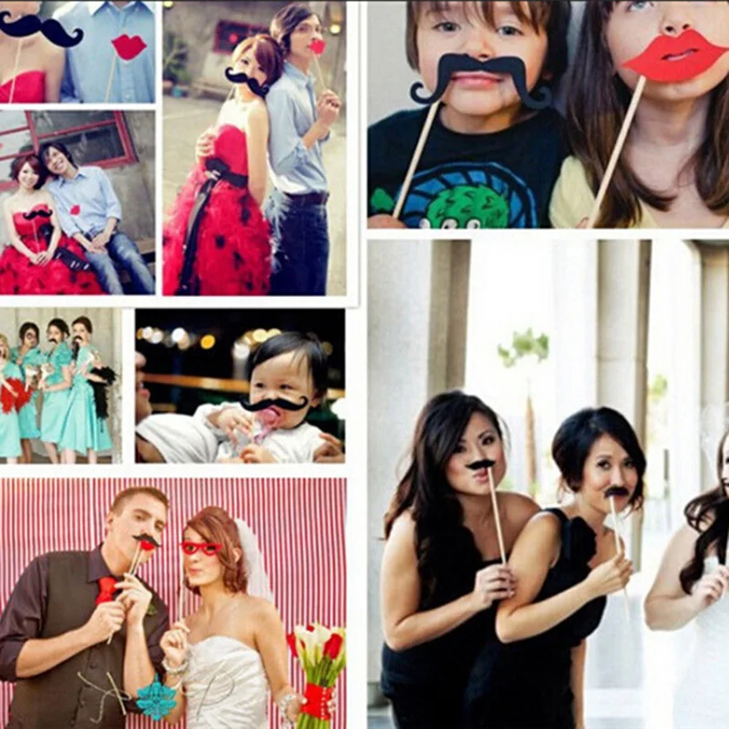 Свадебные украшения DIY реквизит для фотосессии забавная маска очки Усы губы на