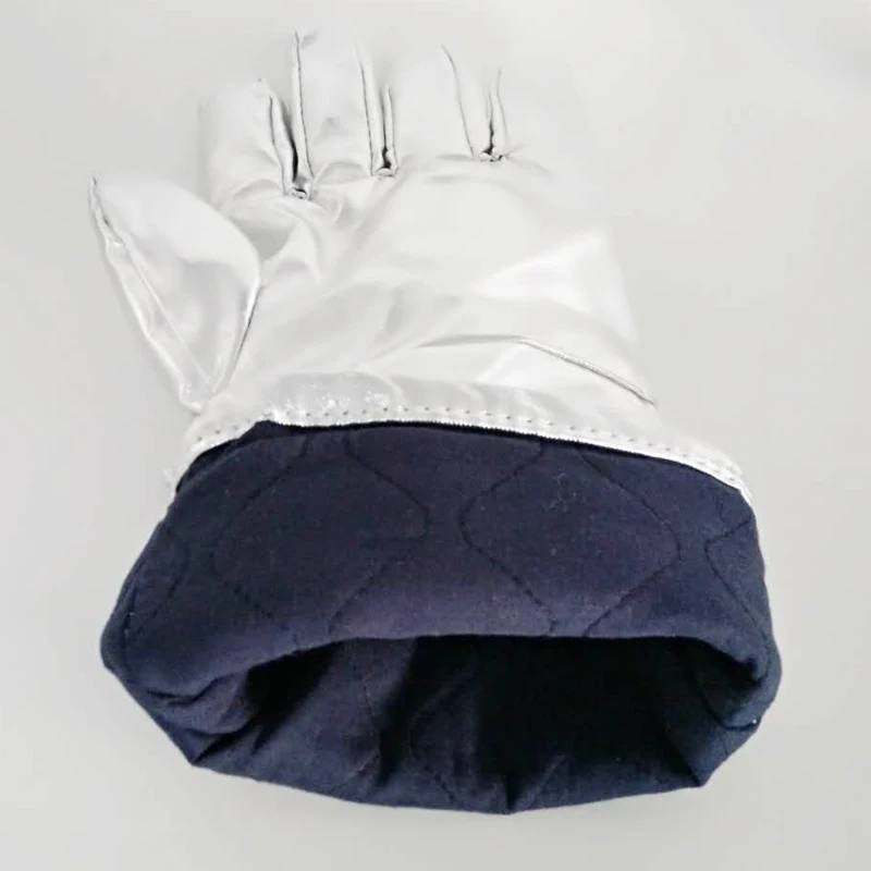 Work Gloves Heat Insulation 1000 Degree Aluminum Foil Fabric High Temperature Working Thermal Radiation Glove Fire Protection |
