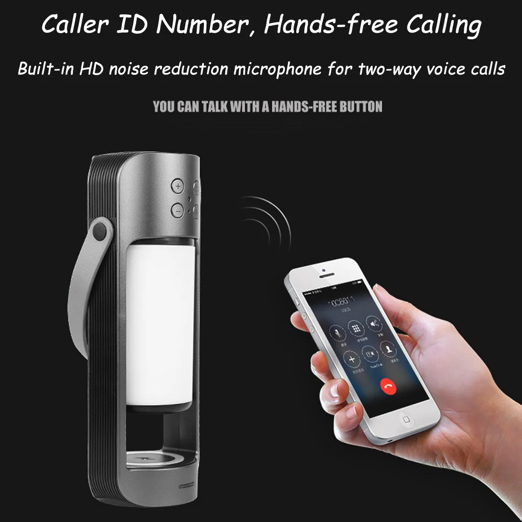 Наружная портативная Светодиодная лампа с Bluetooth динамиком атмосферой пламени