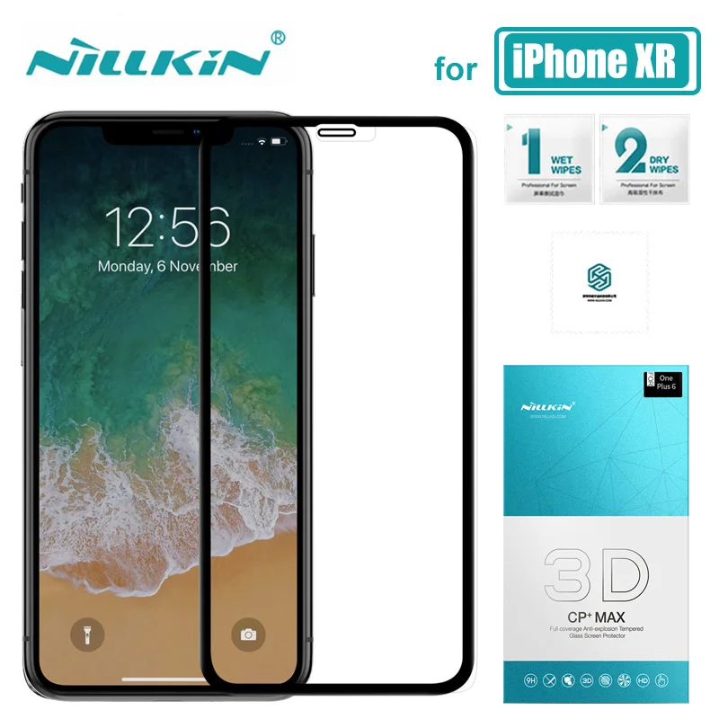 Для iPhone XR стекло Nillkin 3D CP + Max полное покрытие для iPhoneXR закаленное Защита экрана 9H
