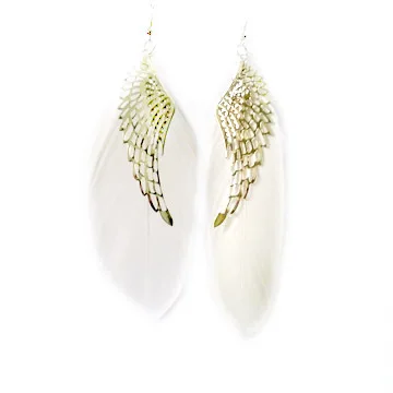 2015 белые очаровательные металлические серьги с крыльями ангела милые висячие