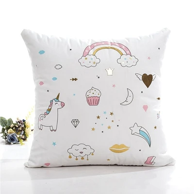 unicorn cushion 3 Баннер единорог с днем рождения баннер для вечеринки в честь Дня Рождения украшения Дети Единорог украшения поставки Единорог вечерние баннер флаг - Цвет: unicorn cushion 3