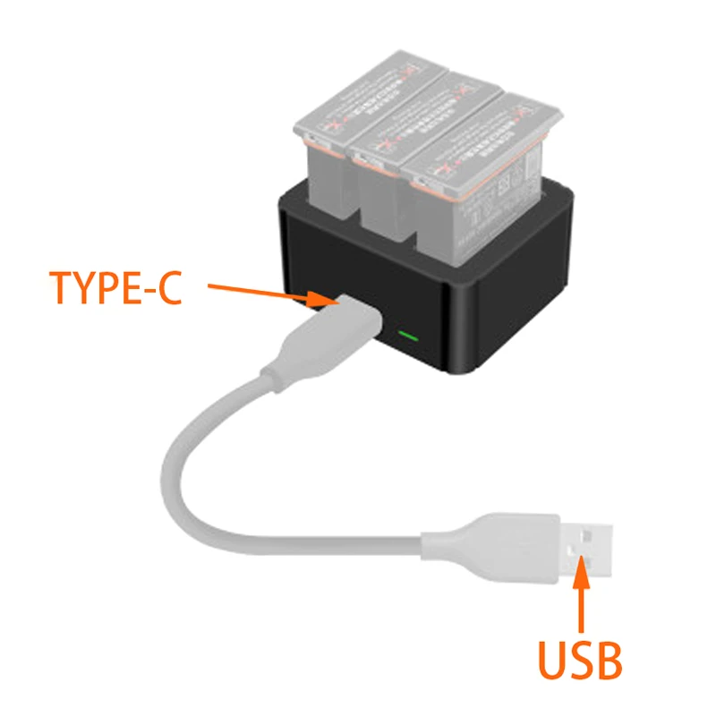 Charger Charging 3 Slots Portable Accessories for OSMO Action Camera Battery NK-Shopping | Электроника