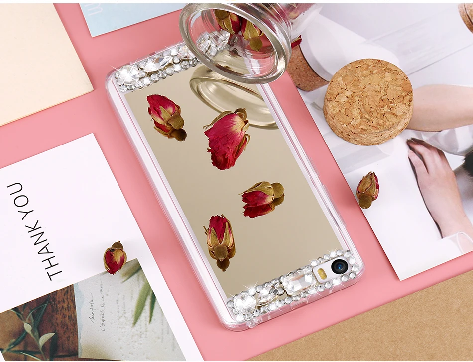 Блеск Зеркало Жесткий пластик случаев с экрана стекло для Xiaomi Redmi Note 4X/4/3 супер