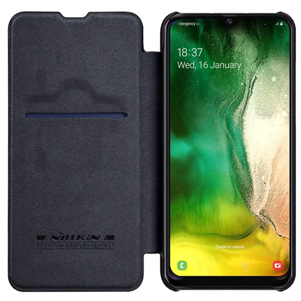 For Samsung Galaxy A30/A20 case Nillkin smart wake up Qin wallet Flip Leather case protective cover for Samsung A30/A20 case
