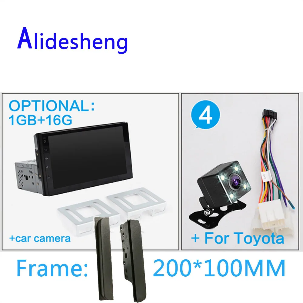 For Toyota Withcamer 1din универсальный Android 7,1 автомобильный DVD мультимедийный плеер gps стерео радио аудио плеер для Toyota hyundai Nissan VW Suzuki - Цвет: For Toyota Withcamer