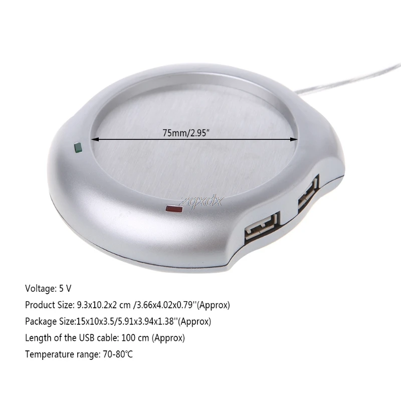 USB Чай Кофе кофейная кружка в виде подогреватель пусковой площадки с 4 Порты и