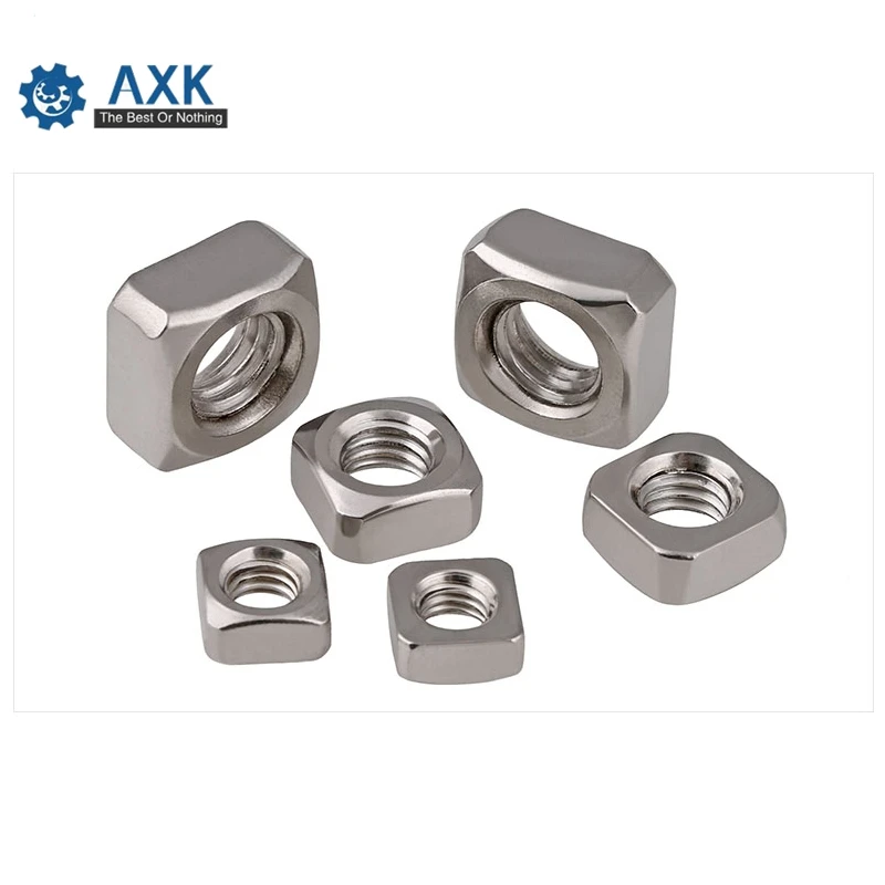 DIN557 GB39 M3 M4 M5 M6 M8 304 Stainless Steel Square Nuts thin type nut DIN562 3*5.4*2.4 4*6.9*3 5*8*3.8 6*10*4.8 8*13*6.2 mm |