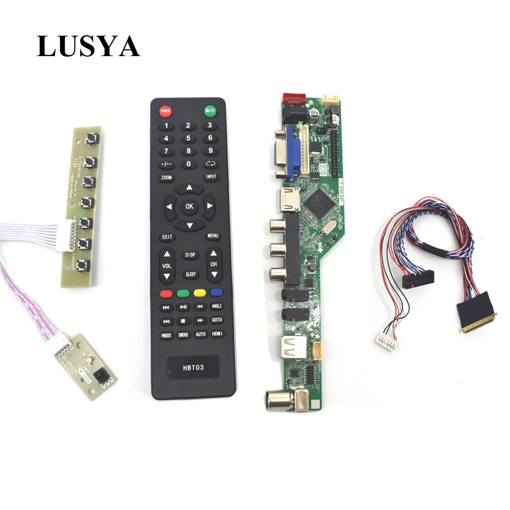 Lusya HDMI VGA AV USB аудио ЖК-плата контроллера для 14 15,6 дюймов B140XW01 B156XW02 LP156WH2 B156XW04 B156XTN02.1 1366x768 C1-006