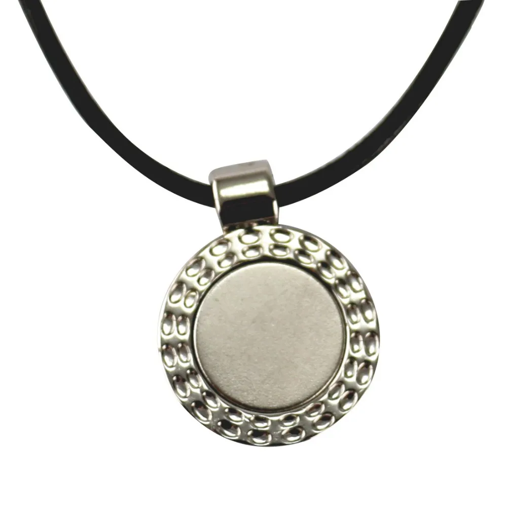 Лот из 10 магнитных Гольф-маркер ожерелье кулон черный кожаный шнур-магнитно