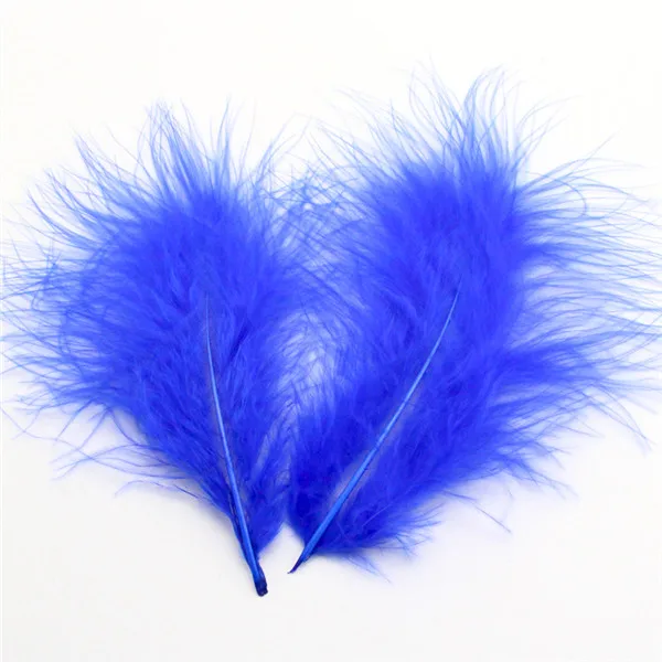 Royal blue 12pcs Lucia crafts 80-160 мм DIY окрашенное пушистое перо индейки красочные свадебные украшения элегантная одежда для вечеринок перья H0456 - Цвет: Royal blue 12pcs