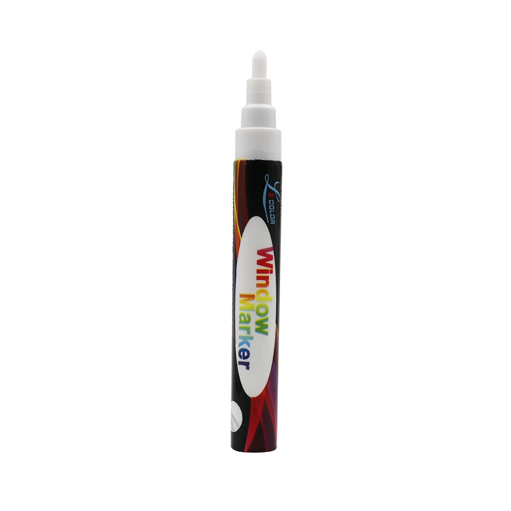 White 6mm 1pcs Flashcolor 1 шт., маркер 3 мм, 6 мм, 8 мм, жидкий мел, флуоресцентный неоновый маркер, Светодиодный Маркер для стеклянной доски, художественные маркеры, офисные принадлежности - Цвет: White 6mm 1pcs