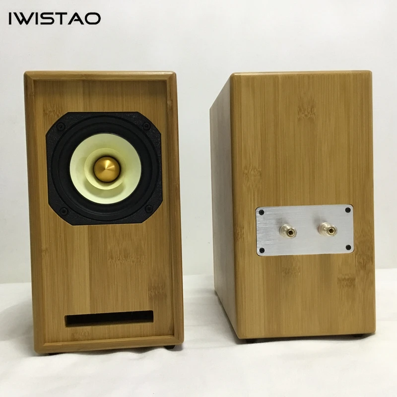 IWISTAO Hi Fi 4 дюймовый лабиринтный динамик с полным диапазоном Бамбуковая Колонка 2x60