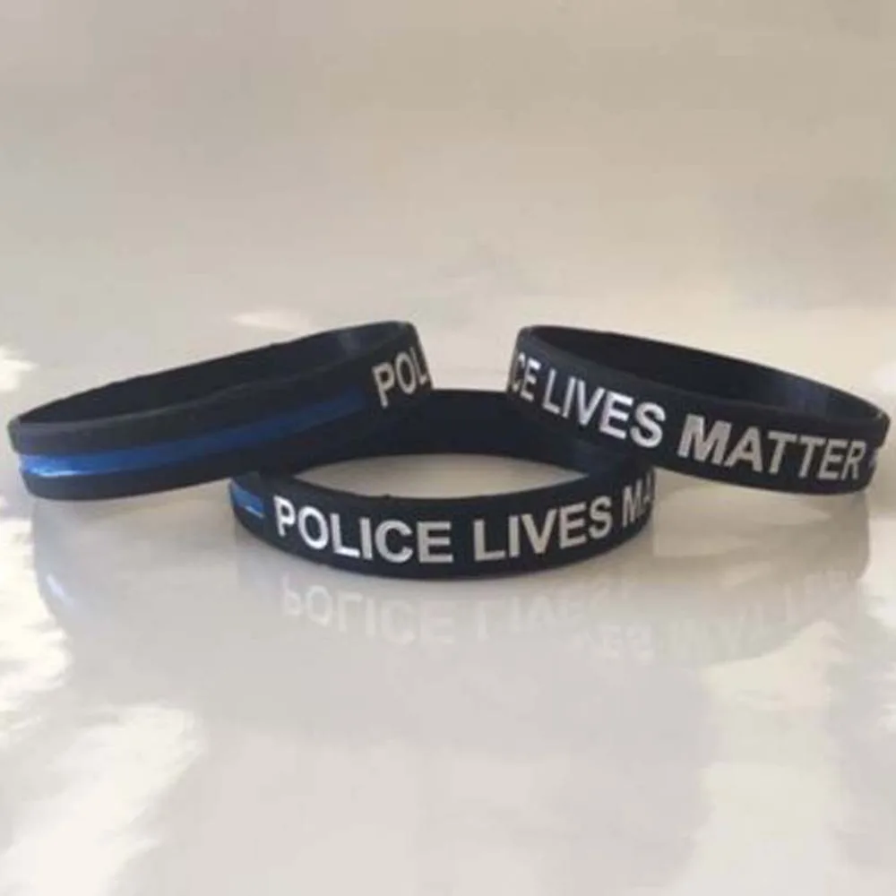 Моды! Стильные браслеты с надписью «Police Lives Matter», черные тонкие синие силиконовые резиновые браслеты