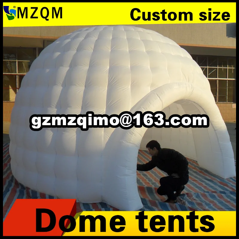 Новейший дизайн надувная купольная палатка MZQM садовая Igloo освещение надувные