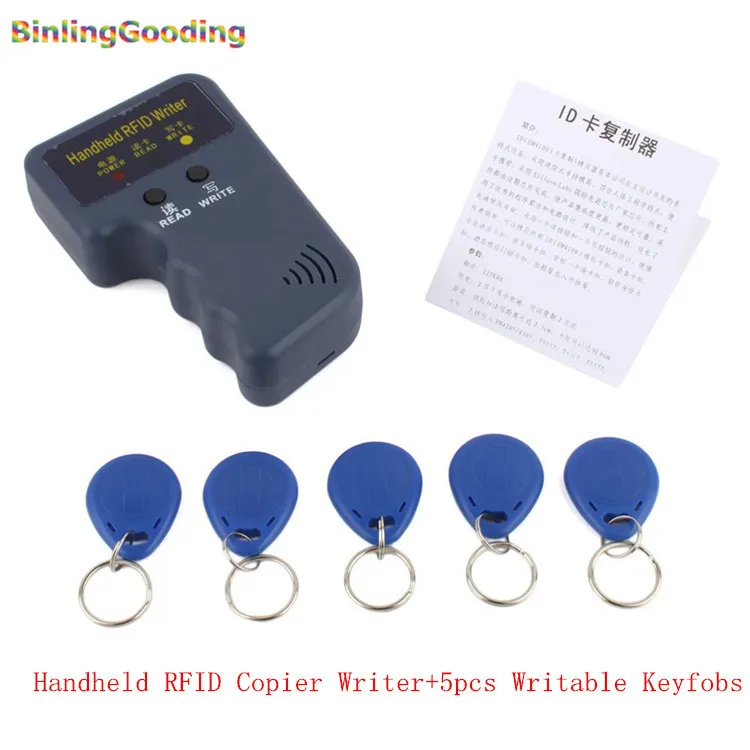 Ручной RFID Дубликатор 125 кГц записывающее устройство EM ID копировальный аппарат + 5