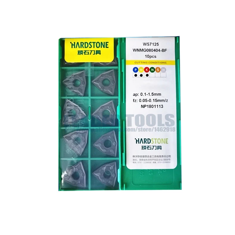 WNMG080404-BF/WNMG080408-BF WS7125* 10 шт. твердосплавные поворотные вставки, режущие лезвия для Держатель токарный WWLNR/PWLNR