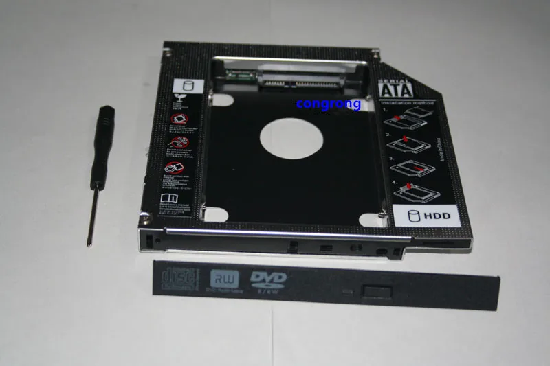 12 7 мм SATA 2nd HDD SSD жесткий диск Caddy адаптер Оптический отсек для Acer Aspire 5750G 5755G |
