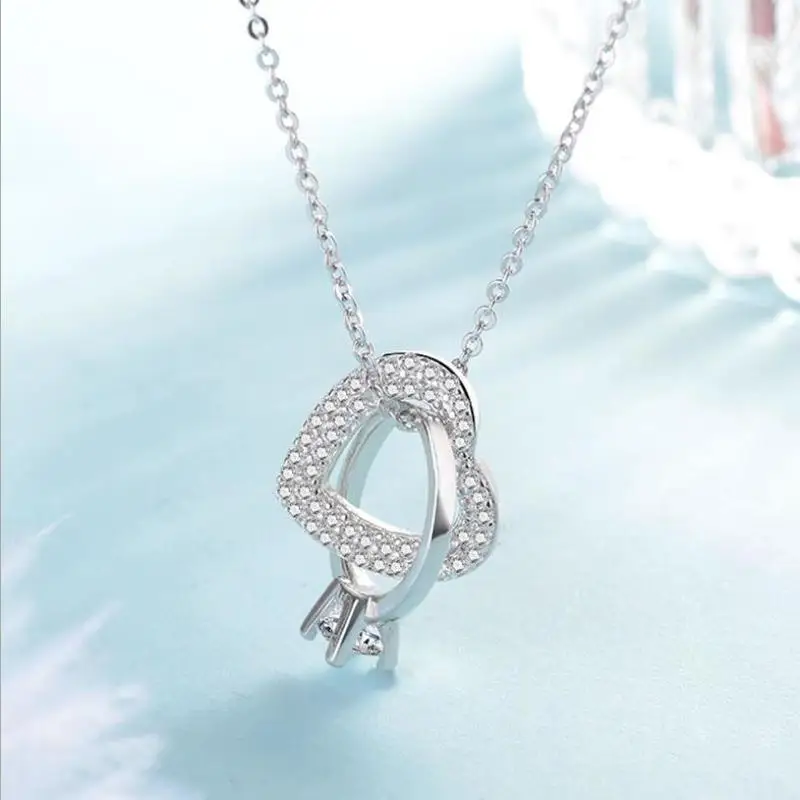 Everoyal модное серебристое 925 женское двойное ювелирное украшение на шею Женская