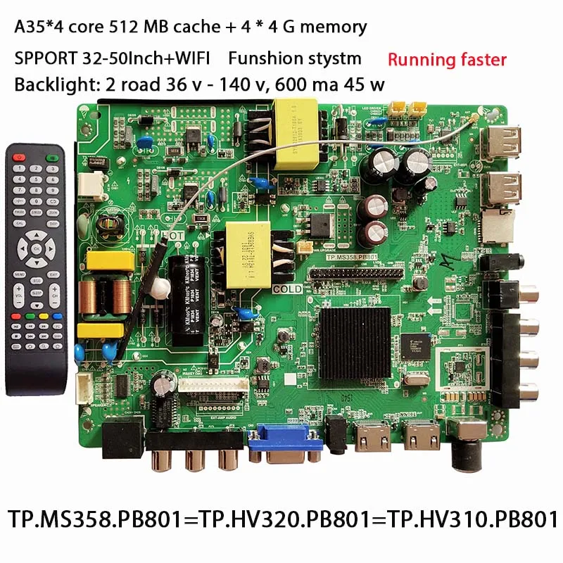 TP. HV320.PB801 310. PB801general MS338.PB801 с contral remate Triad двухъядерный сетевой ТВ 4G материнская плата