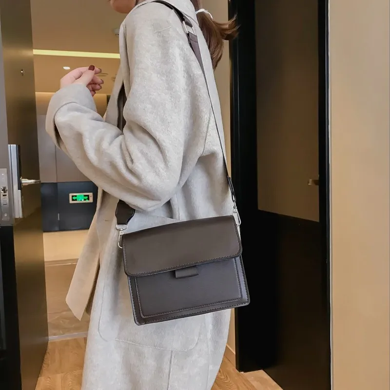 Винтажная Ретро однотонная модная сумка мессенджер через плечо Наплечная Сумка