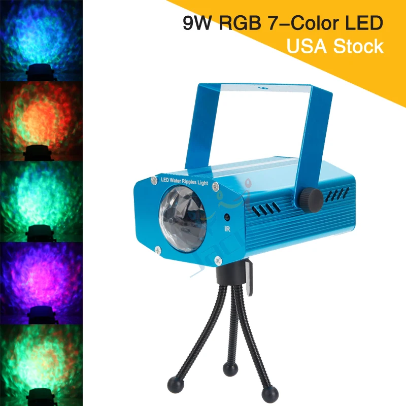 Ready Stock Fast Delivery 9W 7 Color LED Remote Control Marine Light Ripple Effect | Лампы и освещение
