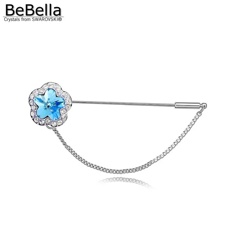 BeBella брошь с кристаллами сливы и от Swarovski модные украшения для девочек женский