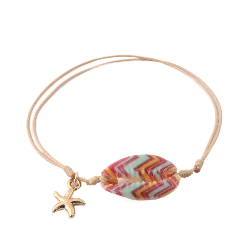 Браслеты NeeFuWoFu с леопардовым принтом ракушки веревки богемные браслеты из дерева