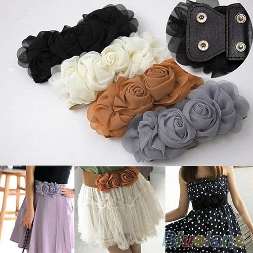 Женский модный Эластичный ремень в виде цветка|elastic stretch waist belt|stretch beltfashion belts |