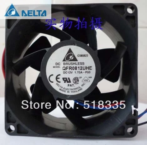 QFR0812UHE Для delta 8 см 80 мм 80*80*38 мм 8038 12В 1.70A 3 линии Вентилятор охлаждения
