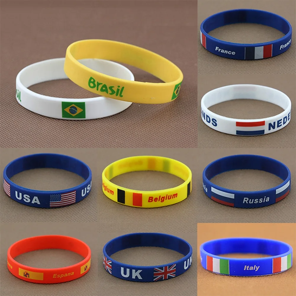 2 шт. силиконовый браслет унисекс с флагом страны|silicone bracelet|bracelet rubbersilicone bracelet sport |