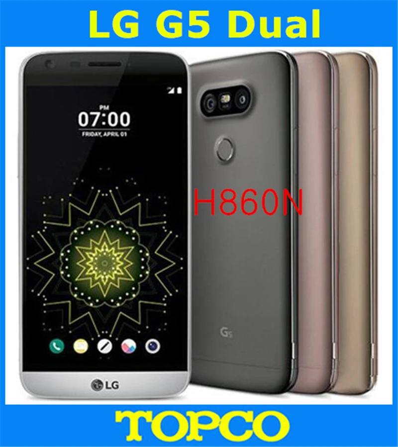 Оригинальный разблокированный LG G5 Dual H860N GSM 4G LTE Android четыре ядра ОЗУ 4 Гб ПЗУ 32 ГБ 5 3