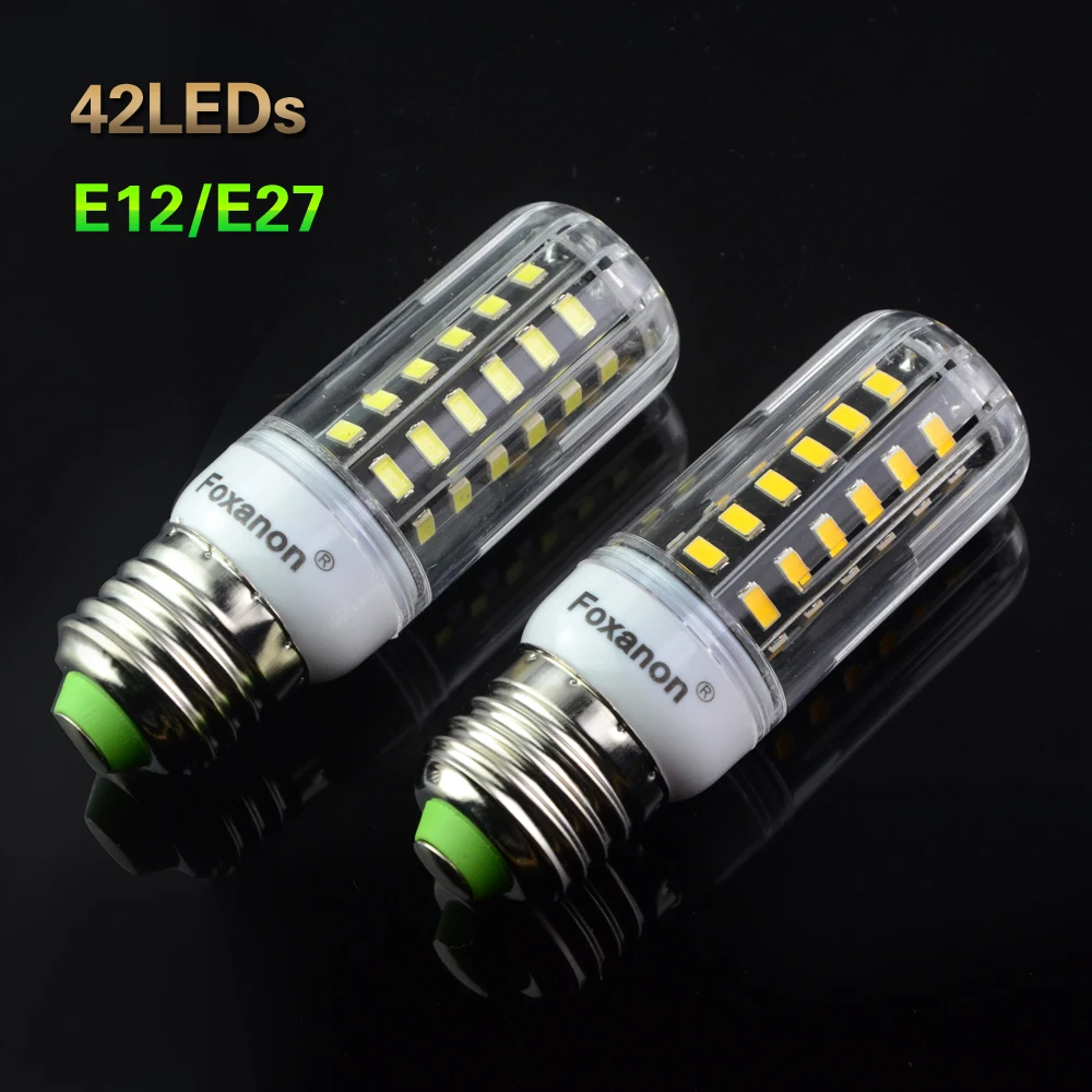 Лампа Foxanon 5733 SMD E27/E26 15 Вт светодиодная лампа E12 кукурузный светильник 110 В 3 5 7 10 в