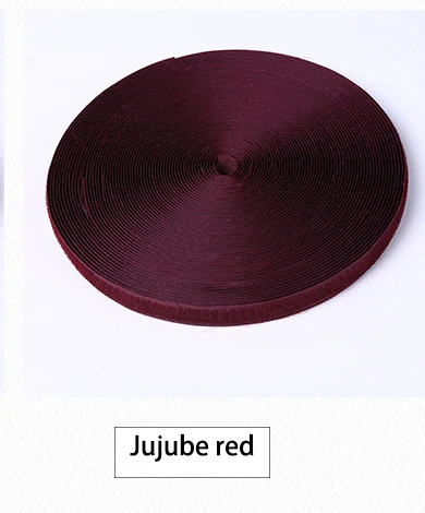 20mm 12m Jujube red 2 см x 12 м многоразовые нейлоновые Пришивные крючки и петли клейкая крепежная лента держатель листа DIY для волшебной ленты обувь украшения одежды - Цвет: 20mm 12m Jujube red