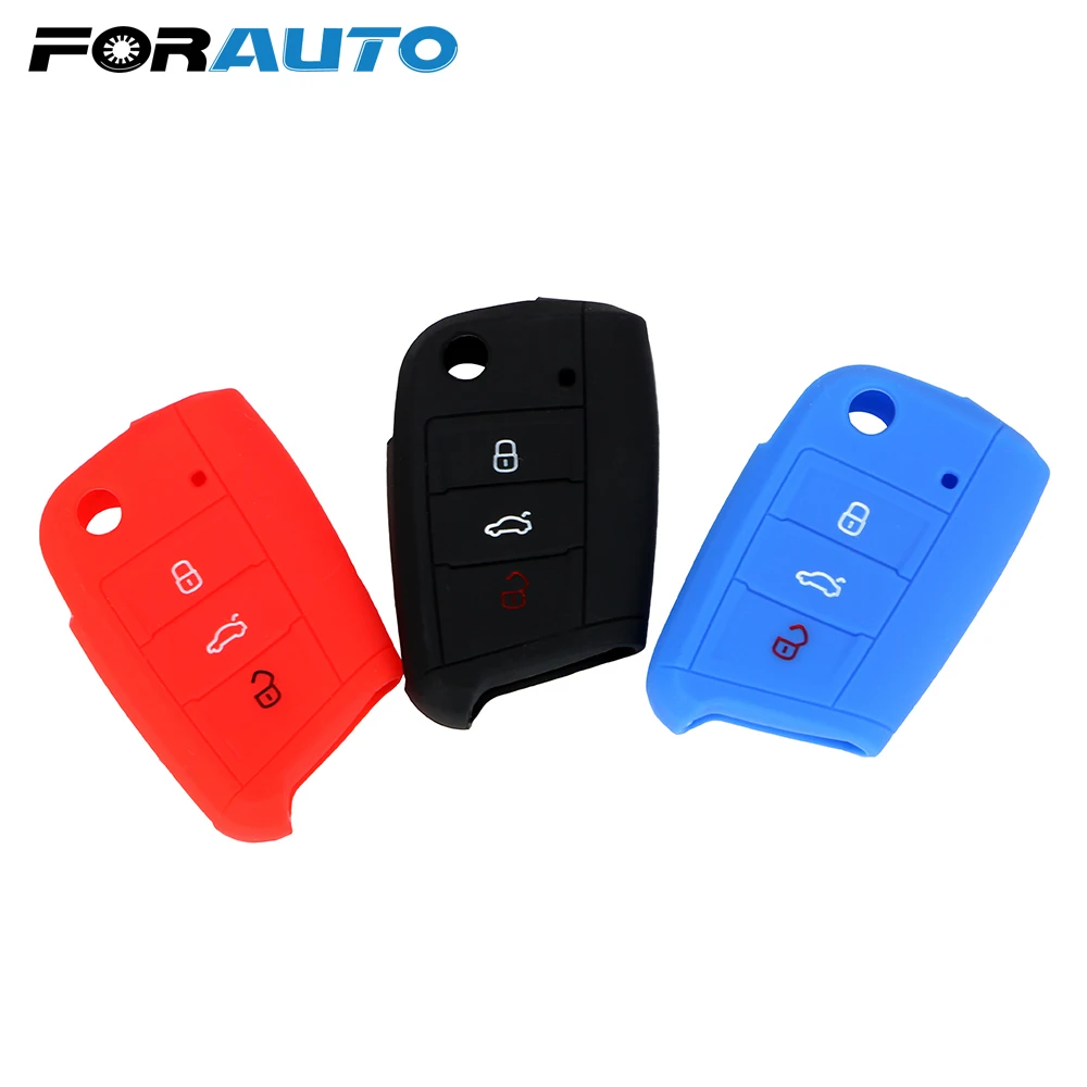 FORAUTO 3 кнопки силиконовый чехол для ключей Автомобильный Дистанционный Складной