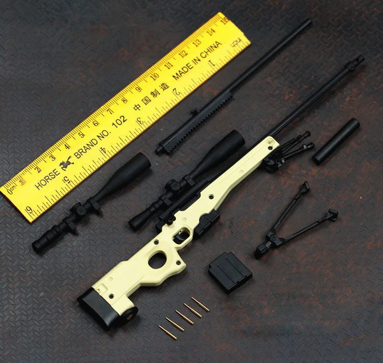 1/6 масштаб AWM L96A1 полностью Металлическая снайперская модель винтовки зеленого/песочного цвета Коллекционная модель пистолета