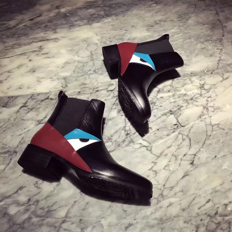 Модная обувь челси модель 2017 г. ботильоны женские полусапожки из натуральной