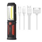 Многофункциональный перезаряжаемый от USB фонарь, 36 + 5 светодиодный, наружная рабочая подставка, магнитный светильник + крючок + мобильный источник питания для телефона, светильник