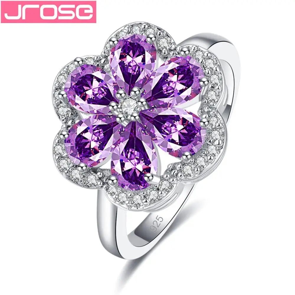 Женское кольцо с цветком JROSE ювелирное изделие ручной работы из стерлингового