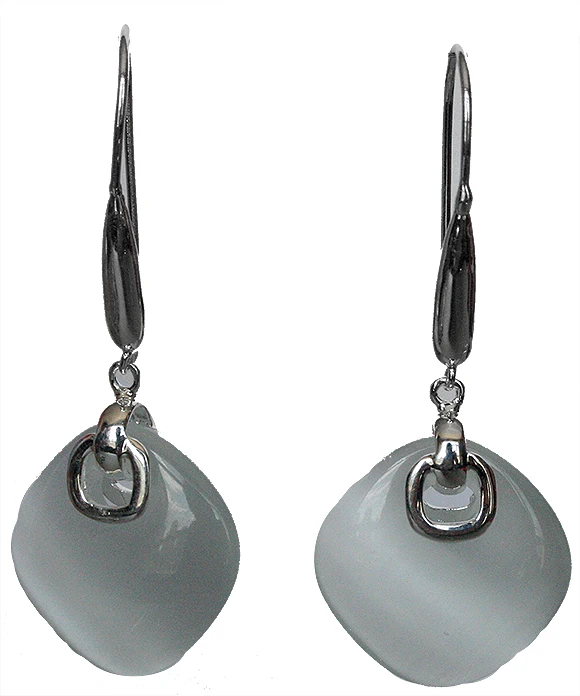 LADY'S ELEGANT WHITE OPALS 925 SILVER HOOK DANGLE EARRINGS 1.8&quot | Украшения и аксессуары