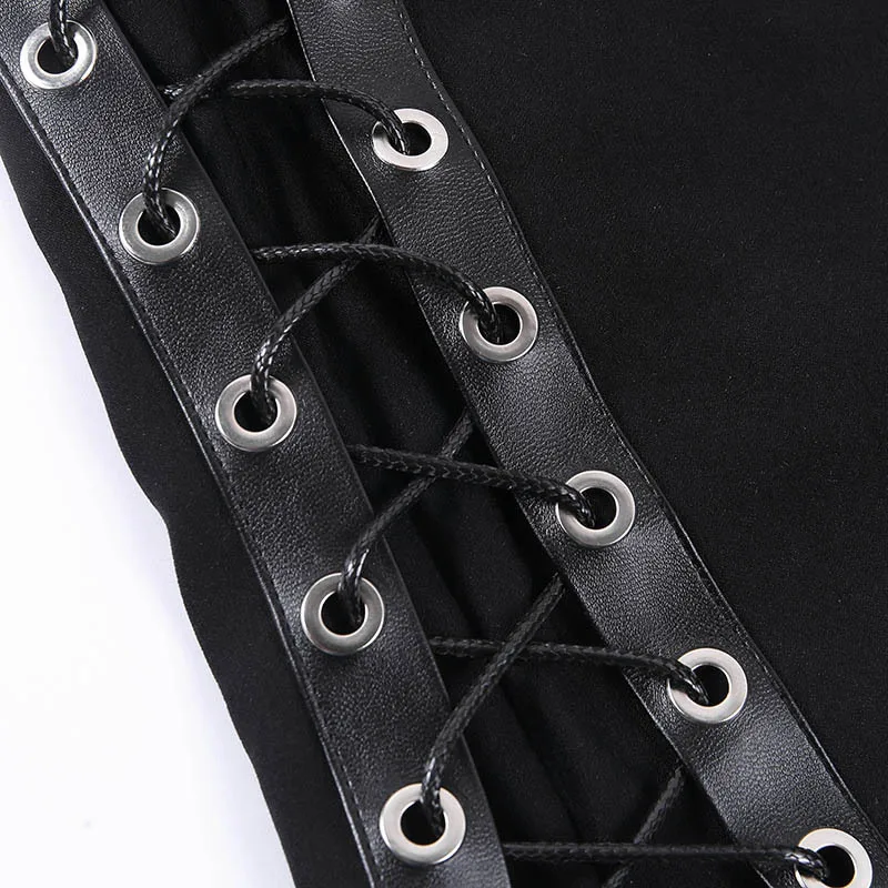 Женские шорты в стиле панк черные с двойной молнией|Женские шорты| |